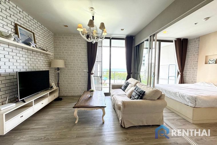 ขายคอนโดติดทะเล ทำเลวงศ์อมาตย์ 1 ห้องนอน ขนาด 40 ตร.ม. ห้องตกแต่งสวยสไตล์เรียบหรู