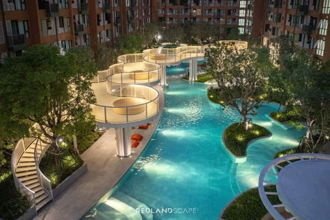 รูปภาพ 📣 Open for rental booking: Kave Town Colony, spacious 1 Bed Plus, 35 sq.m.with a stunning pool view 🐳🐬🏝️. Building D,  7th floor.