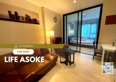 Condos for rent : For rent ✨ Life Asoke ✨ complete furniture and electrical appliances, near MRT.