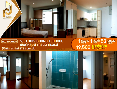 เช่าคอนโด BTS เซนต์หลุยส์ : DL24090126 ให้เช่าคอนโด เซ็นต์หลุยส์ แกรนด์ เทอเรส (St. Louis Grand Terrace) ใกล้ BTS สุรศักดิ์ พร้อมเข้าอยู่ โทรด่วน 0653619502 LineID @952jdxxk