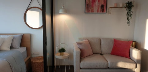🔺 For Rent Condo THE BASE PARK WEST SUKHUMVIT 77 Building 1, Floor 39,1 bed room, Room size 27.00 sqm