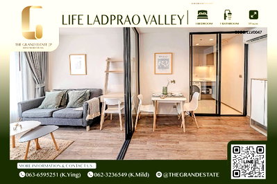 Condos for rent : ⭐️Life Ladprao Valley ⭐️Nice decoration,Minimal style,Fully furnished,Ready to move!!!