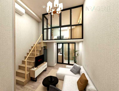 Condos for rent : 🔺 For Rent Condo ORIGIN PLUG & PLAY RAMKHAMHAENG TRIPLE STATION Building 1, Floor 14,Duplex, Room size 36.00 sqm