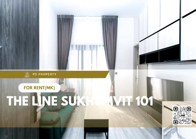 Condos for rent : For rent 📍 THE LINE Sukhumvit 101 📍 Bathroom, complete furniture and electrical appliances, near BTS Punnawithi.
