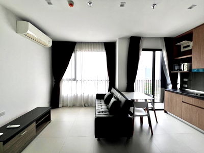 คอนโดให้เช่า : ให้เช่า‼️คอนโด โกรว รัตนาธิเบศร์ใกล้  MRT ไทรม้า ชั้น 22 ขนาด 35 ตรม 1 นอน 1 น้ำ‼️ เฟอร์นิเจอร์พร้อมเครื่องใช้ไฟฟ้าครบ‼️ประตูห้องแบบ digital door lock