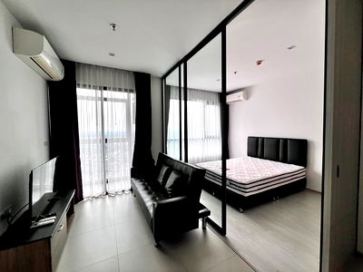 คอนโดให้เช่า : ให้เช่า‼️คอนโด โกรว รัตนาธิเบศร์ใกล้  MRT ไทรม้า ชั้น 22 ขนาด 35 ตรม. 1นอน 1 น้ำ‼️เฟอร์นิเจอร์พร้อมเครื่องใช้ไฟฟ้าครบ‼️ประตูห้องเป็นแบบ door lock