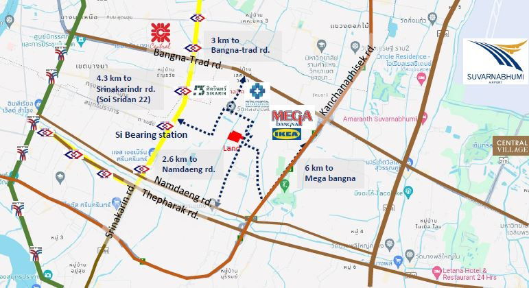 รูป ขายที่ดินซอยปลัดเปรียง บางนา กม.5 - รูปที่ 2/2