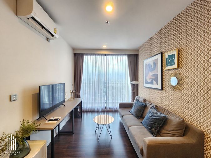 For rent Whizdom Inspire Sukhumvit ชั้นสูง ห้องมุม แต่งครบ ได้วิวเมืองกรุงเทพและโค้งน้ำเจ้าพระยา