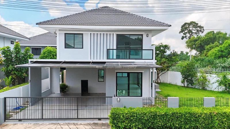ขายบ้านเดี่ยว : ขายบ้านเดี่ยว แปลงมุม ม.มณีรินทร์ไพรเวทซี่ ชากค้อ หนองขาม ศรีราชา, ชลบุรี