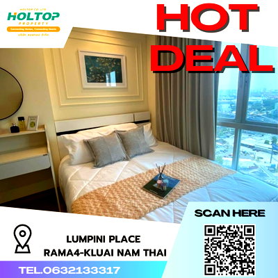 Condos for rent : #S116 For Rent Lumpini Place Rama4-Kluay Nam Thai