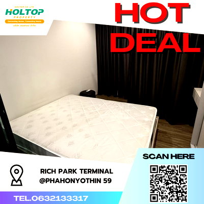 คอนโดให้เช่า : #R111 ให้เช่า Rich Park Terminal @Phahonyothin 59