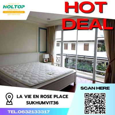 เช่าคอนโด สุขุมวิท 36 : #S163 ให้เช่า La Vie En Rose Place Sukhumvit36