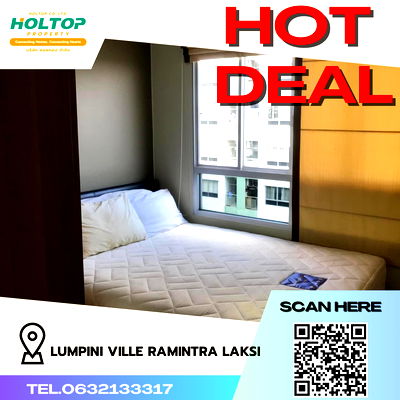 Condos for rent Sripatum University : #R106 For rent Lumpini ville ramintra laksi