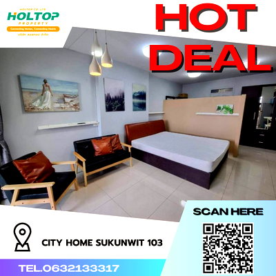 คอนโดให้เช่า : #R093 ให้เช่า City Home Sukhunwit 103