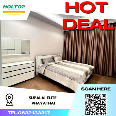 คอนโดให้เช่า : #S219 ให้เช่า Supalai Elite Phayathai  ศุภาลัย เอลีท พญาไท 