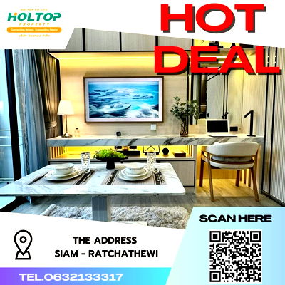 คอนโดให้เช่า : #S229 ให้เช่า The Address Siam-Ratchathewi  ดิ แอดเดรส สยาม-ราชเทวี