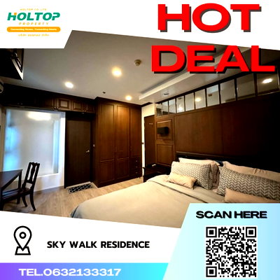 Condos for rent : #R145 For rent Sky Walk Residence  Sky Walk Residence Room type 2 bedrooms, 1 bathroom - Area size 61.5 sq.m. - Floor 37