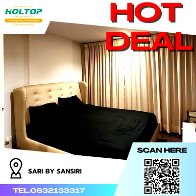 Condos for rent : #R169 For rent Sari by Sansiri   Sari by Sansiri Room type 1 bedroom, 1 bathroom, 1 kitchen, 1 living room Size 35 square meters 2nd floor, Building B