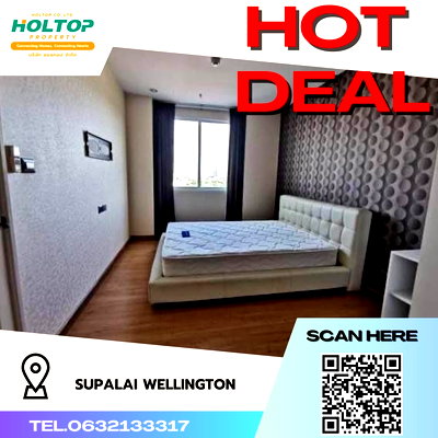 Condos for rent : #R154 For rent Supalai Wellington 1  Supalai Wellington 1 Room type 1 bedroom 1 bathroom Building 8, Floor 9