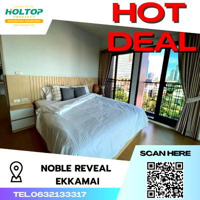 Condos for rent : #S276 For rent Noble Reveal Ekkamai  Noble Reveal Ekkamai Room type 1 bedroom 1 bathroom 10th floor, size 52.5 sq m
