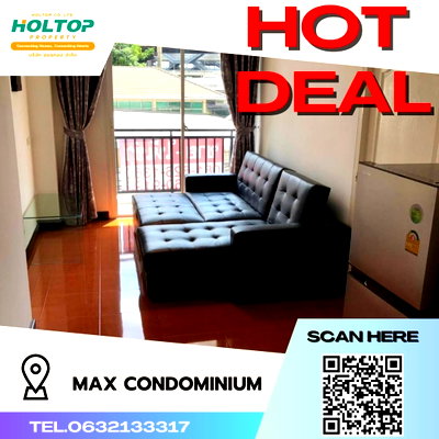 Condos for rent : #S322 For rent Max Condominium Vibhavadi54  Max Condominium Vibhavadi54 Room type 2 bedrooms, 2 bathrooms 3rd floor, size 65 sq m