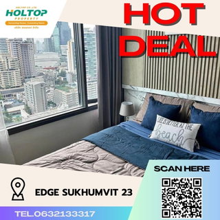รูปภาพ #S309 For rent The Edge Sukhumvit23 Edge Sukhumvit23 Room type 1 bedroom 1 bathroom 21st floor, size 32 sq m.