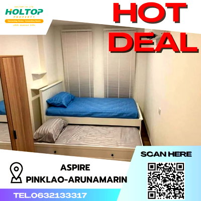 Condos for rent : #S313 For rent Aspire Pinklao - Arunammarin  Aspire Pinklao-Arunammarin Room type 1 bedroom 1 bathroom 4th floor, size 32 sq m