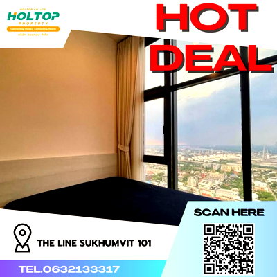 Condos for rent : #R208 For rent  The Line Sukhumvit 101 Room type 1 bedroom 1 bathroom 29th floor Size 28 sqm 