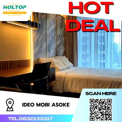 Condos for rent : #S302 For rent Ideo Mobi Asoke  Ideo Mobi Asoke Studio room type 21st floor, size 29 sq m
