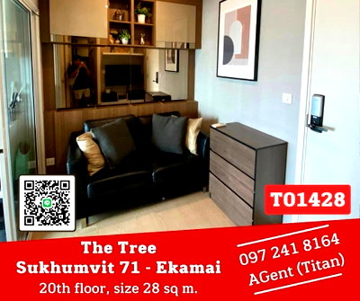 Condos for rent : 🎯The Tree Sukhumvit 71 - Ekamai🔥🔥 Available rooms on 1 Nov. Ready to book, fully furnished, come and talk at the event if you like (T01428) 
