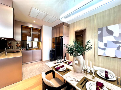 ขายคอนโด : ASHTON ASOKE-RAMA9 2ห้องนอนชั้นสูง ตกแต่งเฟอร์นิเจอร์ ห้องสุดท้าย ราคาดีที่สุด