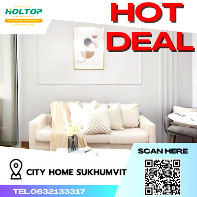 Condos for rent : #S325 For rent City Home Sukhumvit101  City Home Sukhumvit101 Room type 1 bedroom 1 bathroom 18th floor, size 34 sq m