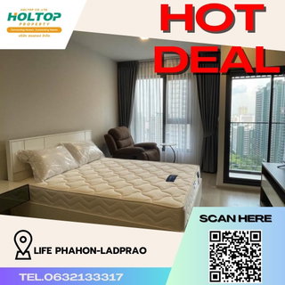 รูปภาพ #R304 For rent Life Phahon-Ladprao  Life Phahon-Ladprao Room type Studio Room size 28.5 sq.m. 23rd floor