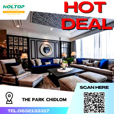 Condos for rent : #S368 For rent The Park Chidlom  The Park Chidlom Room type 3 bedrooms, 4 bathrooms 25th floor, size 258.87 square meters