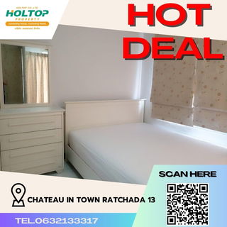 รูปภาพ #R306 For rent Chateau in Town Ratchada 13 Chateau in Town Ratchada 13 Room type 2 bedrooms 1 bathroom Room size 50 sq.m.