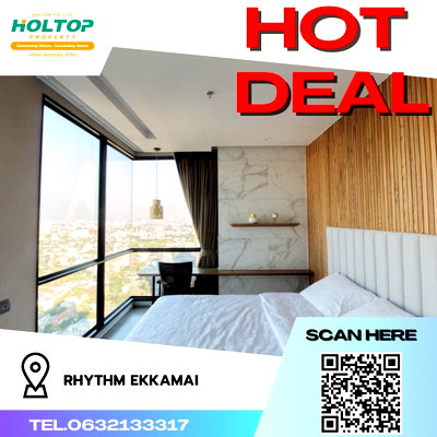 Condos for rent : #R343 For rent RHYTHM Ekkamai   Rhythm Ekkamai (Sukhumvit 63) Room type 1 bedroom 1 bathroom Size 38 sq.m. 