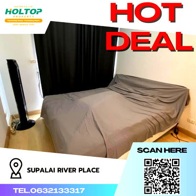 คอนโดให้เช่า : #R336 ให้เช่า Supalai River Place  ศุภาลัย ริเวอร์เพลส เจริญนคร รูปแบบห้อง 1 ห้องนอน 1 ห้องน้ำ 1 ห้องนั่งเล่น 1 ห้องครัว ขนาดห้อง 53 ตรม.