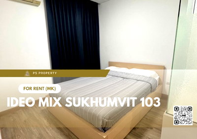 Condos for rent : For rent 📍 IDEO Mix Sukhumvit 103 📍 Complete furniture and electrical appliances, near BTS Udomsuk.