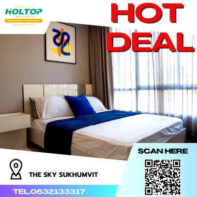 คอนโดให้เช่า : #R371 ให้เช่า The Sky Sukhumvit   เดอะ สกาย สุขุมวิท  รูปแบบห้อง 1 ห้องนอน 1 ห้องน้ำ ขนาดห้อง 30.56 ตรม.