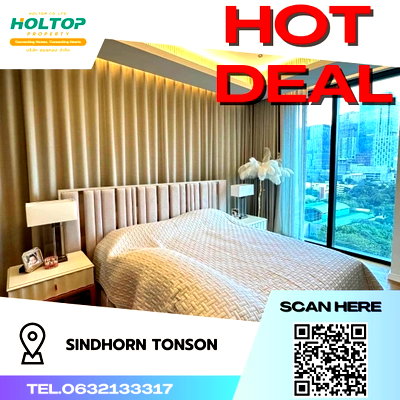 Condos for rent : #S420 For rent Sindhorn Tonson  Sindhorn Tonson Room type 2 bedrooms, 2 bathrooms 14th floor, size 106 sq m