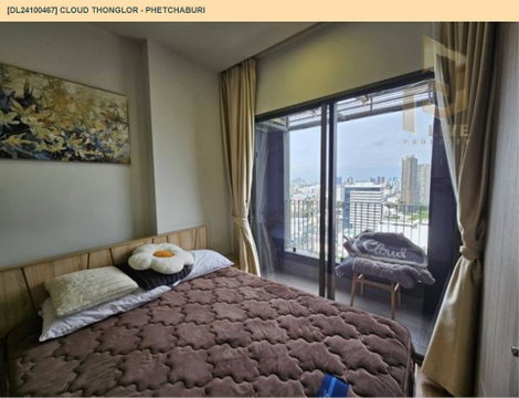 DL24100467 Condo for rent, CLOUD Thonglor - Phetchaburi near MRT เพชรบุรี, ready to move in, call urgently 0653619502 LineID @952jdxxk