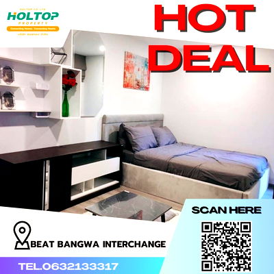 คอนโดให้เช่า : #R372 ให้เช่า Beat Bangwa Interchange  บีท บางหว้า อินเตอร์เชนจ์ รูปแบบห้อง 1 ห้องนอน 1 ห้องน้ำ ขนาดห้อง 30 ตรม. ชั้น 4