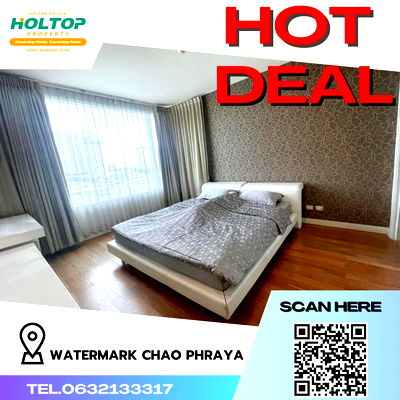 คอนโดให้เช่า : #R373 For rent Watermark Chao Phraya  Watermark Chao Phraya 2 bedroom, 2 bathroom Size 92 sq.m.