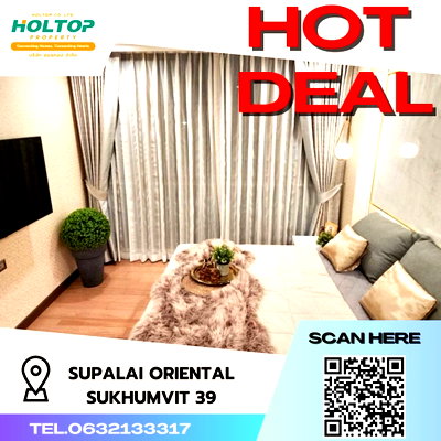 Condos for rent : #S462 For rent Supalai Oriental Sukhumvit 39  Supalai Oriental Sukhumvit 39 Room type 1 bedroom 1 bathroom 16th floor, size 40 sq m
