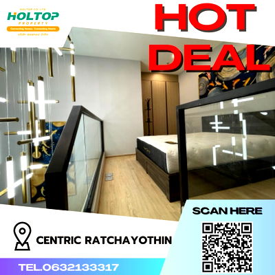 Condos for rent พหลโยธิน 35 : #S444 For rent Centric Ratchayothin   Centric Ratchayothin  Duplex room type 1 bedroom 1 bathroom  5th floor, size 38 sq m