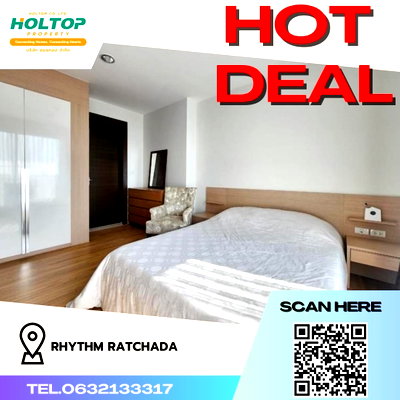 Condos for rent : #R386 For rent RHYTHM Ratchada   Rhythm Ratchada Room type 1 bedroom 1 bathroom Room size 45 sq m.