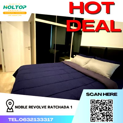 Condos for rent : #R388 For rent Noble Revolve Ratchada 1   Noble Revolve Ratchada 1 Room type 1 bedroom 1 bathroom Size 26 sq m.
