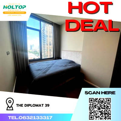 Condos for rent : #R426 For rent The Diplomat 39   The Diplomat 39 (Sukhumvit Soi 39) Room type 2 bedrooms, 2 bathrooms Room size 85 sq m.