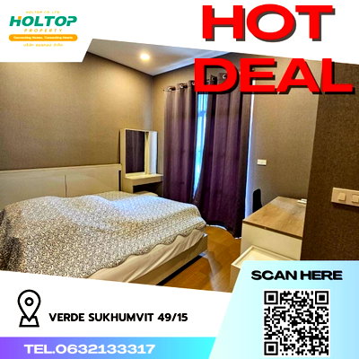 Condos for rent : #R436 For rent Verde Sukhumvit 49/15  Verde Sukhumvit 49/15 Room type 1 bedroom 1 bathroom Room size 57 sq m. 6th floor