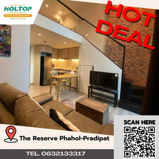 รูปภาพ #M011 For rent The Reserve Phahon-Pradiphat   📍1 bedroom 1 bathroom 📍Loft type room, height 4.4 meter 📍39 sq.m floor 12A